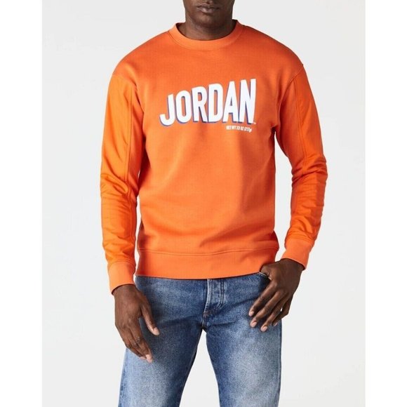 Nike Jordan Flight Men's MVP Wheaties Crew Sweater DV7588-817 Orange - Picture 3 of 13